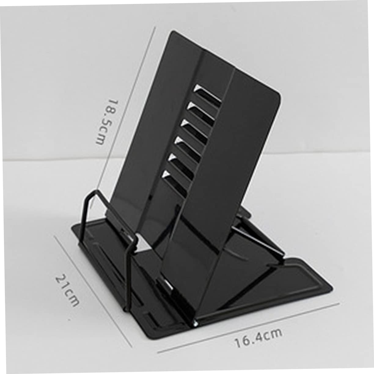 OFFSCH Adjustable Reading Shelf for Myopia Prevention Metal Book Stand for Tablets and Books Lightweight Design for Home and Outdoor Use Black