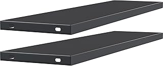 YITAHOME Metal Storage Shed Shelves for 59 cuft Vertical Outdoor Storage Shed,2PCS Space-Saving Waterproof Shelf with 8 Screws for Outdoor Storage Sheds, 51 inx13.8 in, Easy Assembly, 22 lbs, Black