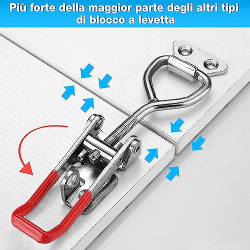 10 Stück Spannverschluss, Kistenverschluss Spannverschluss, Hebel Verschluss Hebel Kistenverschluss Eckbefestigung Sicherheitsschnalle Türriegel für Kisten Schrank Schublade Tür Fenster 100 kg