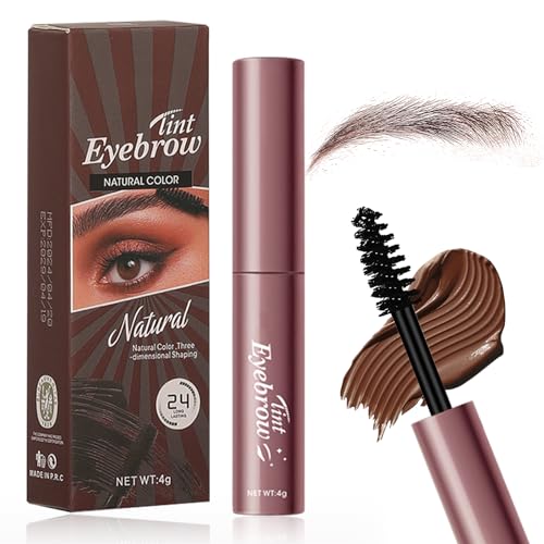 Tinte para Cejas,Tinte de Cejas Fácil y Rápida Aplicación para Cejas Voluminosas y Definidas,Tinte Cejas Permanente Resistencia al Agua y al Sudor,Larga Duración y Color Natural - Marrón Oscuro