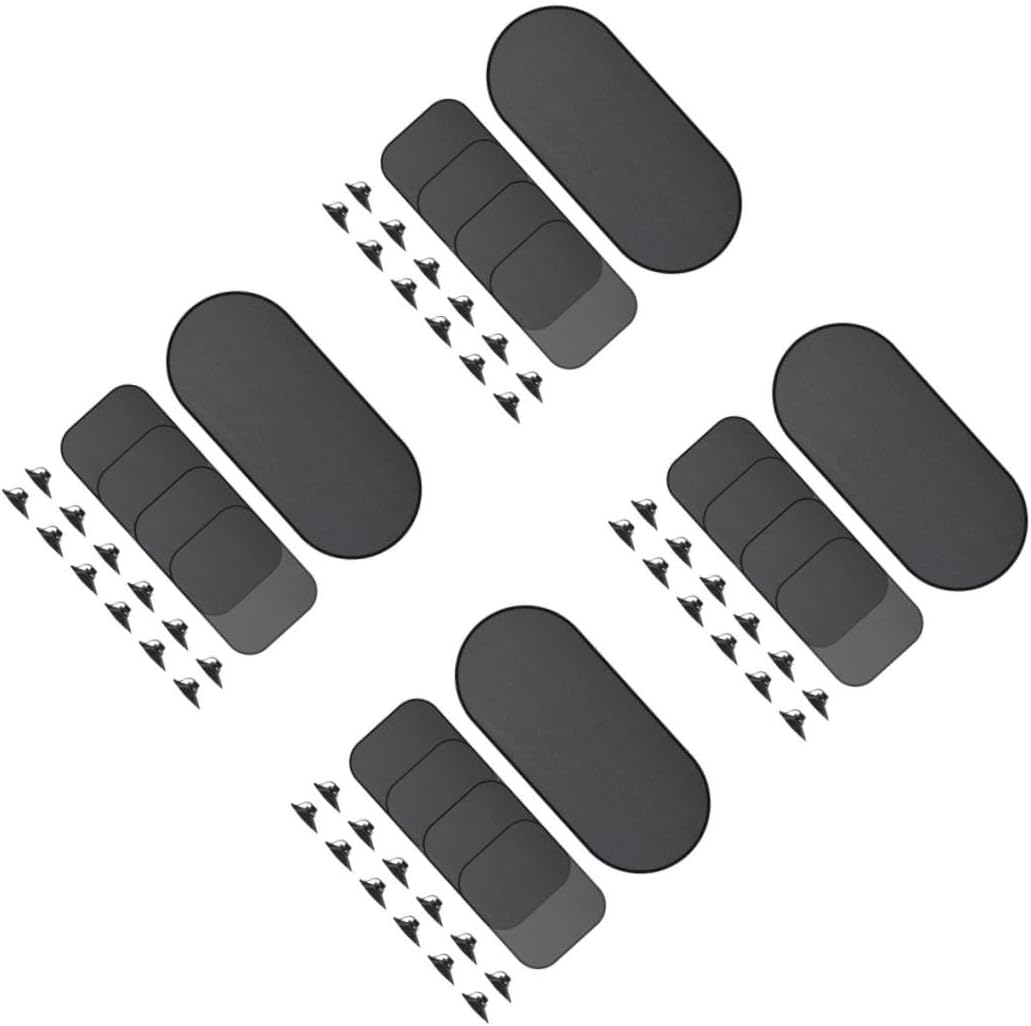 OUNONA 4sets Car Window Sun Shade Curtain Mesh Block Rays Boys and Girls Friendly Easy to Install Fits Front Rear Reduces Interior Heat