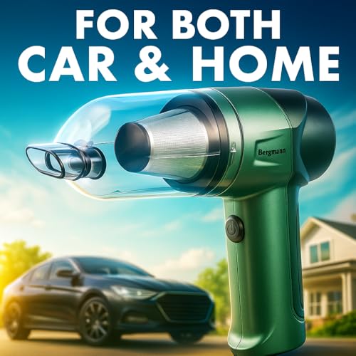 Image of Bergmann Windsor PRO Cordless 2in1 Vacuum Cleaner & Blower | Car & Home | 100% Copper BLDC Brushless Motor | 2 Levels of Suction | Washable Stainless Steel HEPA Filter | 6 Attachments | Green