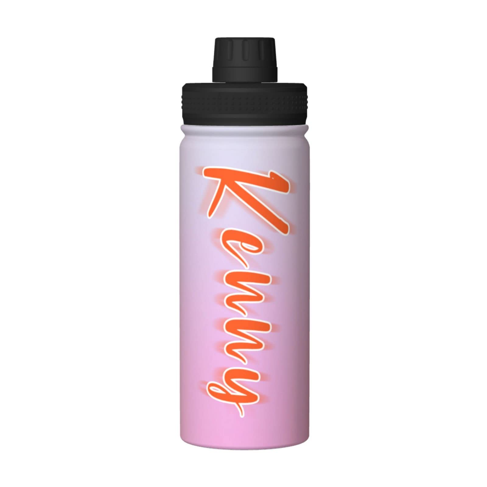 Naispanda Personalized Water Bottle with Name Text- 511ml Custom Stainless Steel Water Bottle with Face Photo Text Customized Double Wall Insulated Water Bottle Gift for Women Men (Name Custom-5) — image 1