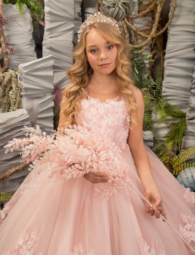Flower Girl Dress Lace Flower Girl Dresses Tulle Appliques Princess Pageant Dress4
