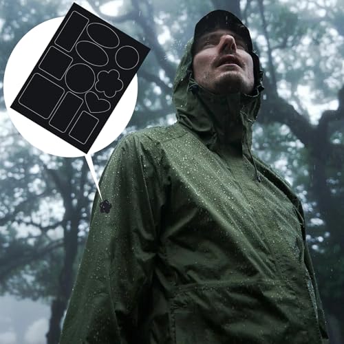 Pndeyo 22 peças de remendos de jaqueta acolchoada, remendo de reparo de nylon autoadesivo, tamanhos