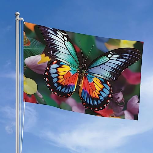Drapeau papillon robuste 1,2 x 1,8 m de qualité supérieure double face - 2