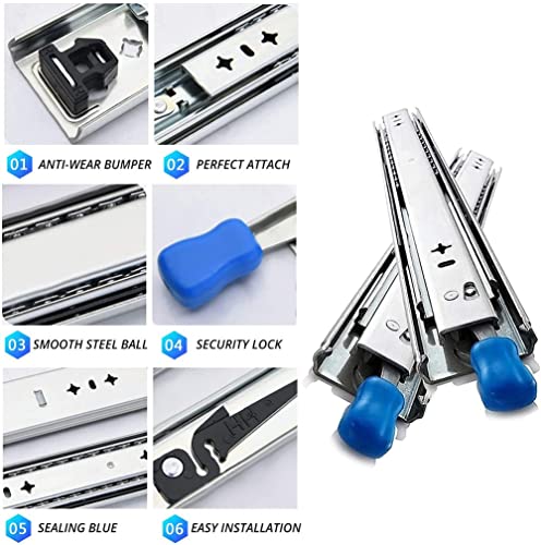 Glissières de tiroir robustes montage latéral rail établi 600 mm