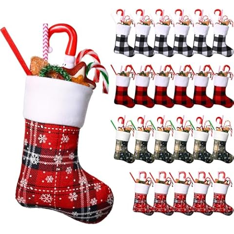 Honoson 24 Mini Christmas Stockings Cover