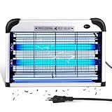 Hefite Insektenvernichter elektrisch, 3500V Mückenlampe mit 20W UV-Lampe, Mückenfalle Fliegenfalle elektrisch mit Sicherheitsgitter für Zuhause, Schlafzimmer, Büro, Terrasse, Garten