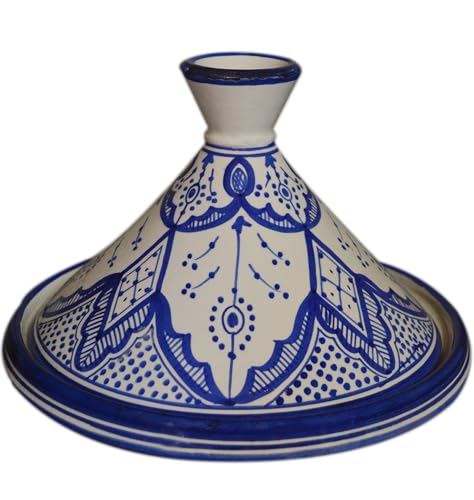 Moroccan Handmade Serving Tagine Exquisite Ceramic With Vivid col...