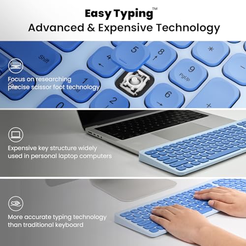 Image of cimetech Wireless Keyboard and Mouse Combo - Blue