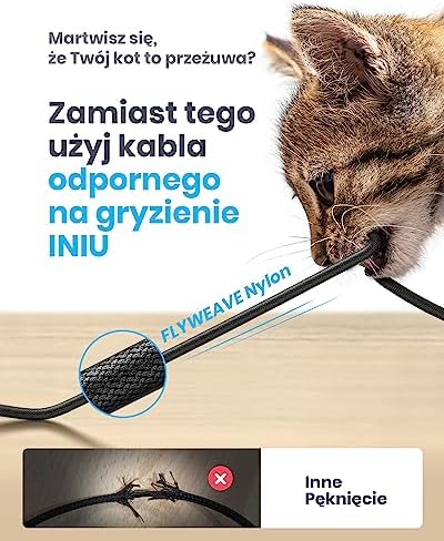Kabel USB C 3 Pack, INIU [0.5+2+2m] Kabel USB A do USB C Kabel 3.1A Szybkie Ladowanie, Kabel Stopu Cynku Typu C dla Samsung Galaxy S22 S21 S20 iPad Pro Switch PS5 Huawei Google Xiaomi etc