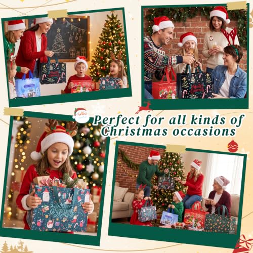 Christmas Gift Bags 8 pcs Reusable Non Wove $5 - image 6
