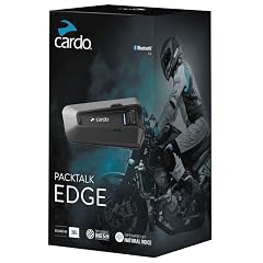 Cardo PACKTALK Edge Motorcycle Bluetooth Communication System Headset Intercom - Dual Pack