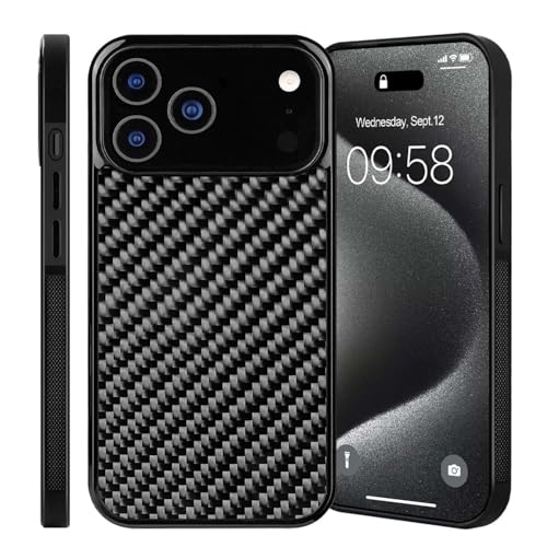 for iPhone 17 Pro Max Forged Carbon Fiber Phone Case. Contains Within 17 16 15 14 13 12 11 All Series Model, for Magsafe Magnetic Charging Business Style (iPhone 17 Pro Max,Black)