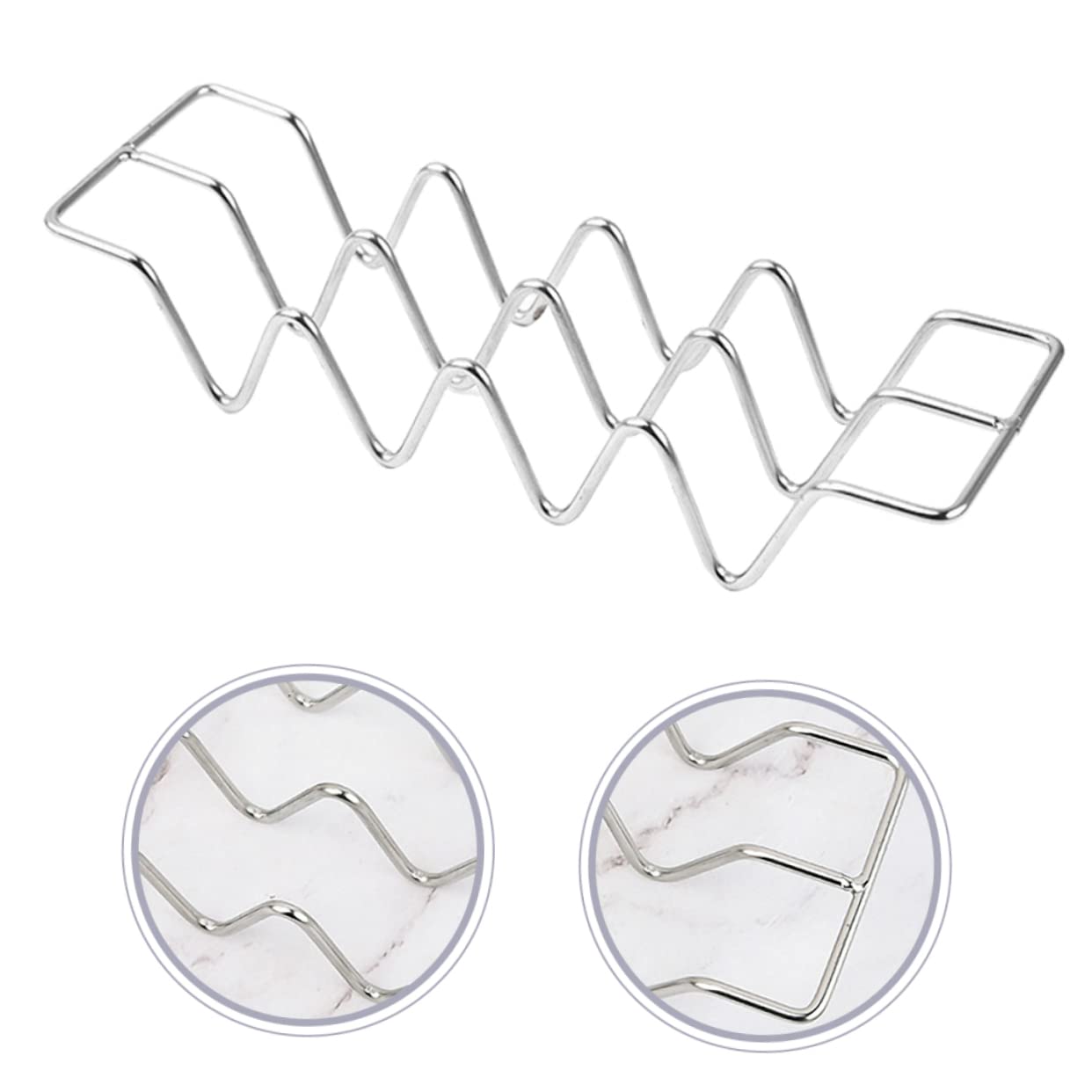 GRIRIW 3pcs Stainless Steel Burrito Stand Para Tacos Frame Stand Burrito Tortillas Taco Holder Taco Tortillas Mexican Corn Taco Stands Kitchen Taco Stand 304 Stainless Steel Silver