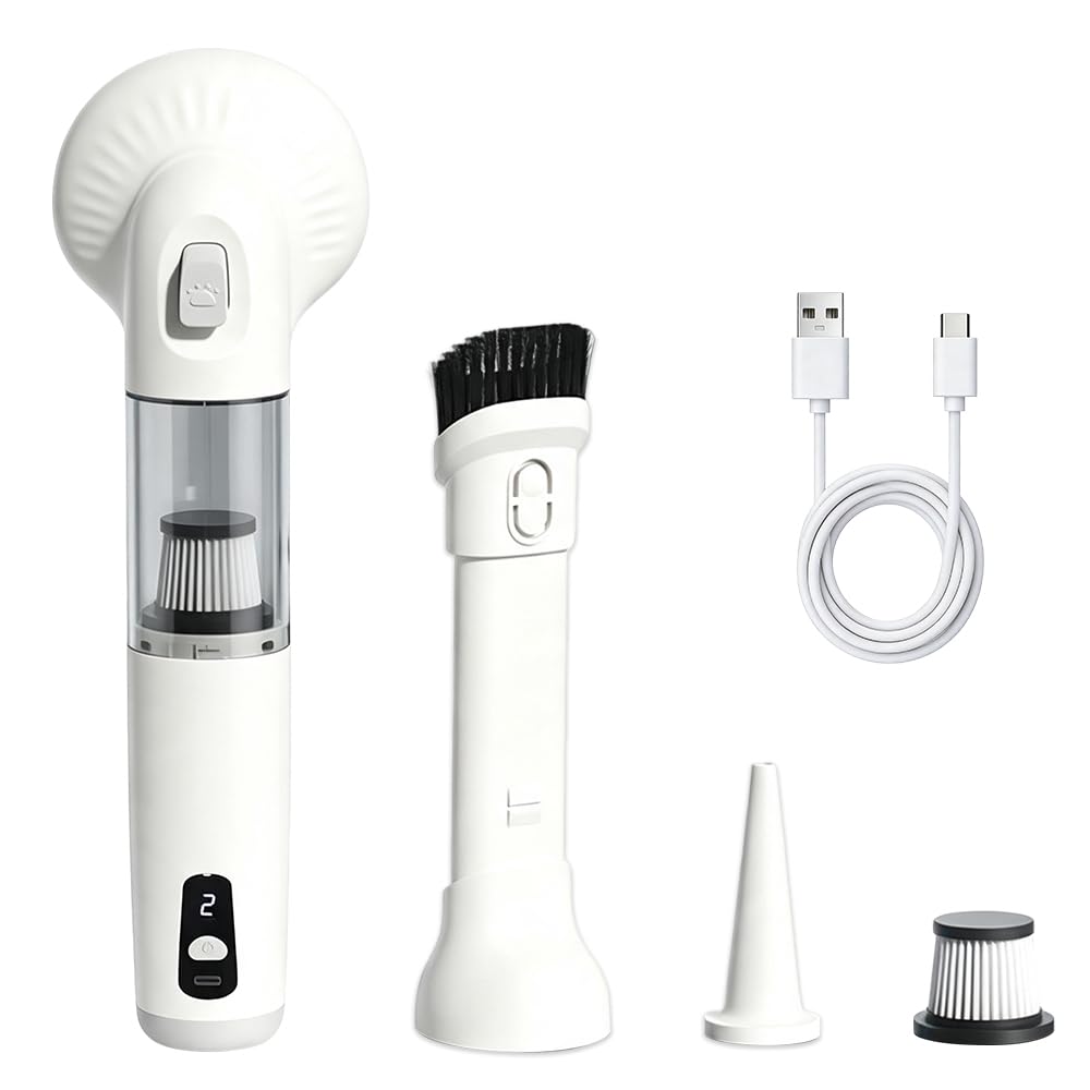 Dog Grooming Vacuum, HOVCEH 3 in 1 Pet Grooming Vacuum for Dogs, Cordless Rechargeable Pet Groomings Kit, 4200Pa Handheld Dog Vacuums Groomer with Comb & Blow Dryer for Cats Dogs