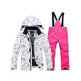 Outerwear Type: Jackets Boy and Girl Children\'s Snow Suit Snowboard Clothing Sets Waterproof Outdoor Sports Wear Ski Coat and Strap Pant Kids Costumes (Color : A Size : S Code) (B XXLcode)