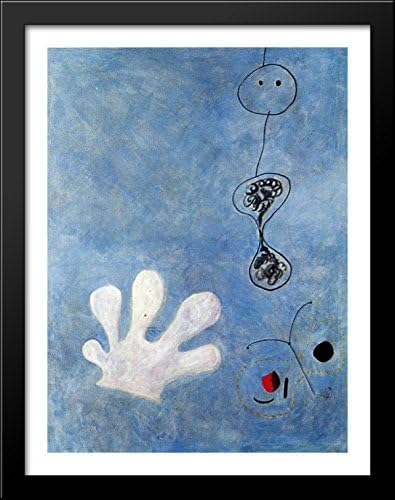 The White Glove 28x36 Large Black Wood Framed Print Art by Joan Miro