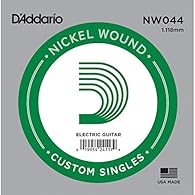 .044 gauge nickel wound electric guitar string Round wound with nickelplated steel for distinctive bright tone Perfect as a replacement string or for creating customized sets Made in the u.s.a. for the highest quality and performance