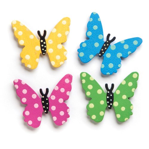 Embellish Your Story Butterfly With Dots Magnets - Set of 4 Assorted