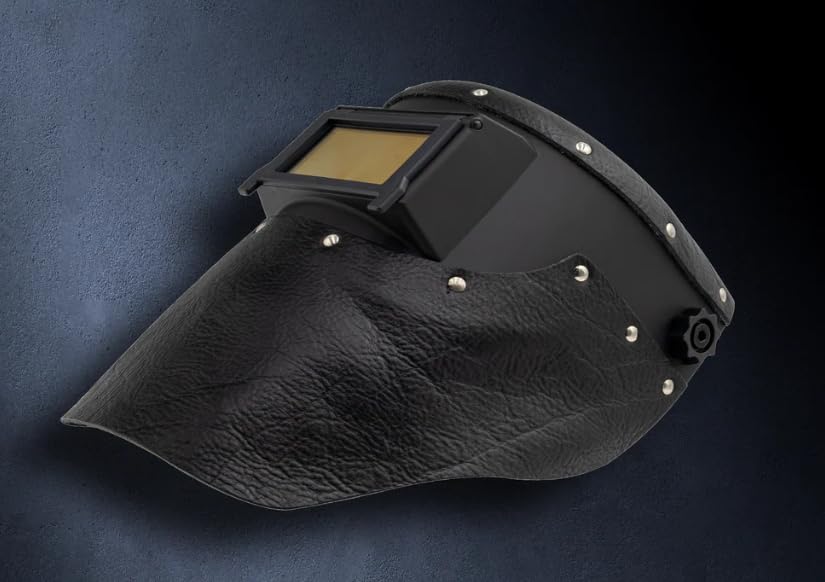 SHINE Leather Auto Darkening Welding Helmet, 1/1/1/2 True Color Flip-up Welding Mask,2x4 1/4...