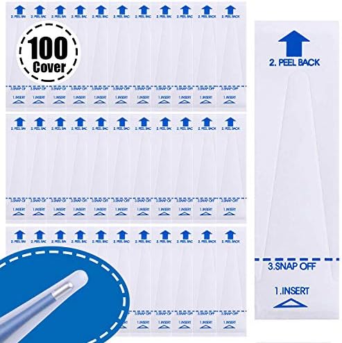 Digital Thermometer Probe Covers, 100PCS Disposable Universal Electronic Thermometer Cover, Oral Rectal Thermometer Covers, 3.75 x 1.02 Inches