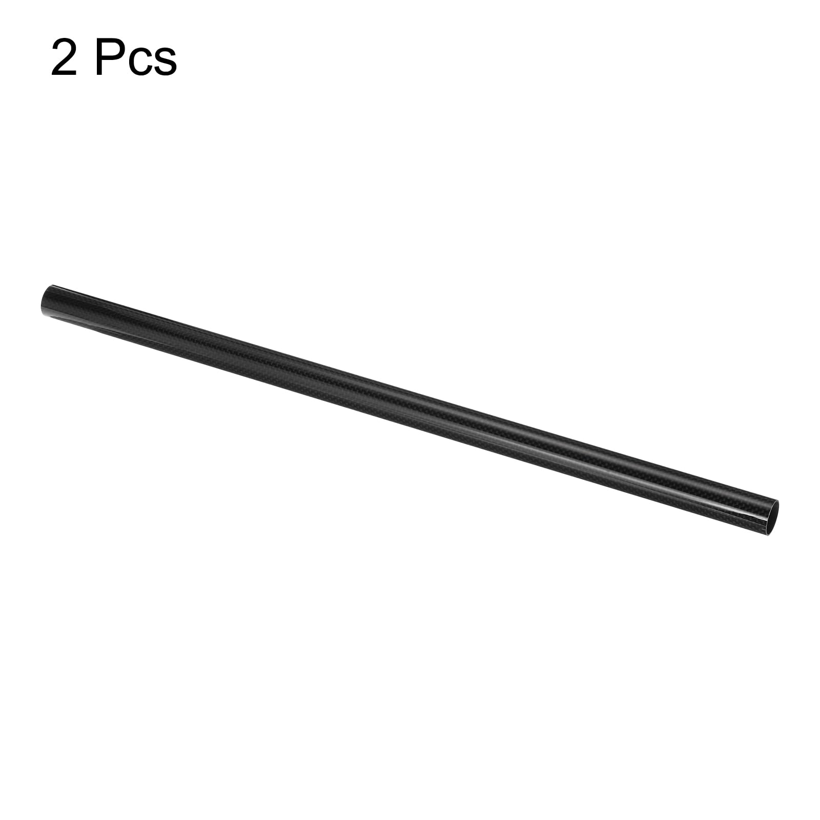 QUARKZMAN 2Pcs Tubes en Fibre de Carbone 20 x 22 x 400mm Tissage Uni Surface Brillante Tige Enroulée en Carbone 3K pour Avion Rc Quadcopter Multicopter