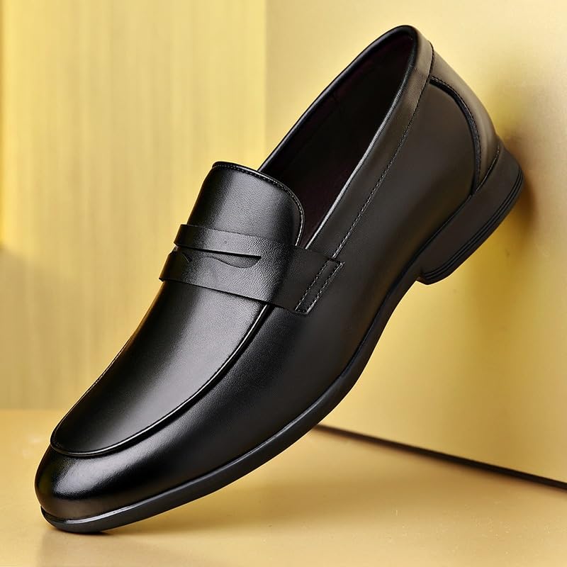 Men's Comfortable Relaxed Fit Lightweight Breathable Arch Support Cushioned Walking Shoes Slip On Casual Loafers Dress Shoes Fashion Driving Shoes2