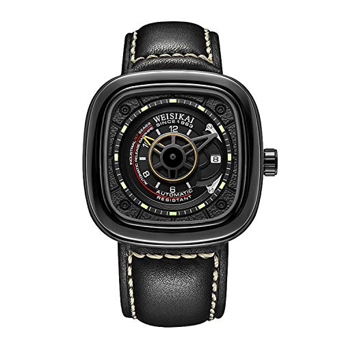 RORIOS Men Sport Wristwatches Automatic Mechanical Watch Luminous Dial with Calendar Window Leather Strap Fashion Sports Men Watches (B082G1SDX2) Amazon Price History, Amazon Price Tracker