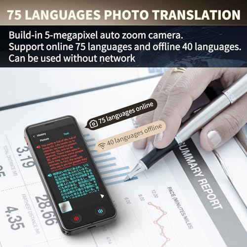Language Translator Device No WiFi Needed, Instant Pocket AI Translator, traductor de Ingles español, Support 150 Languages Real-TimeVoice Translation, Traductor for Business Travel Study - Image 5