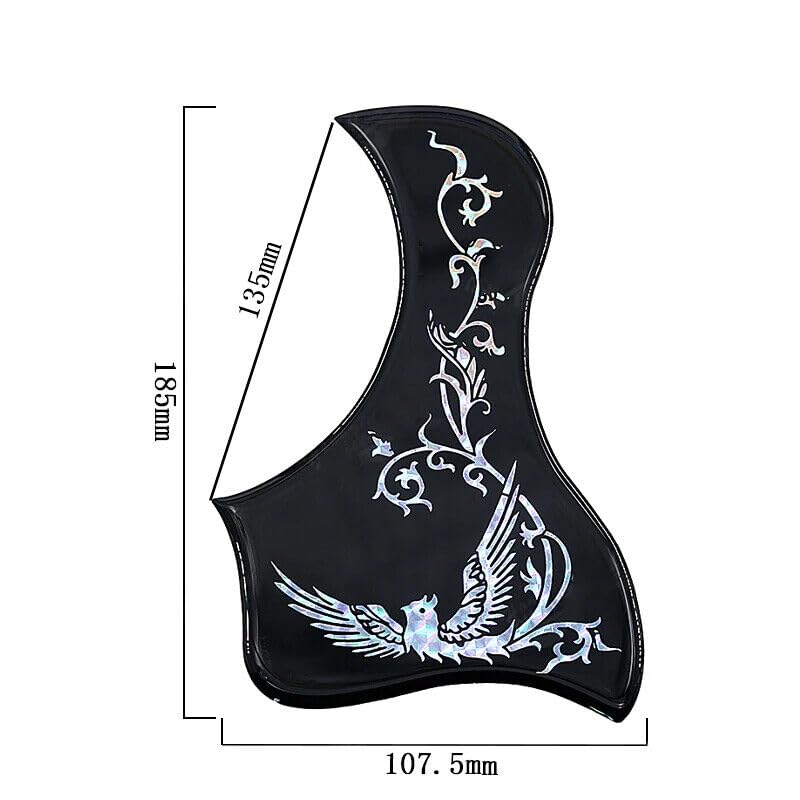 Acoustic Guitar Pickguard Thickened 2mm Self Adhensive for Taylor Acoustic Guitar Replacement Parts Acoustic Guitar Accessories (Pickguard 1)