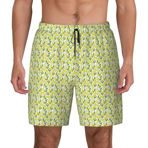 Pantalones cortos de natación de alta calidad con tejido ligero y fresco de limones