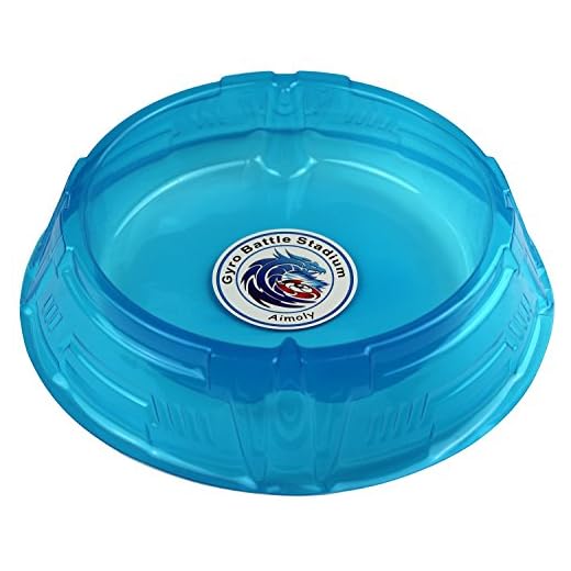 Aimoly Stadium Battle Arena Training Ground Super Vortex Attack Type for Beyblade Battling Game (Circular Blue)
