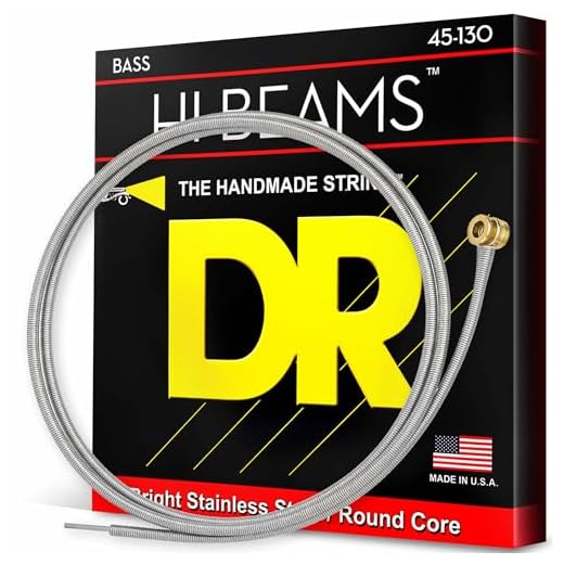 DR Handmade Strings DR Hi-Beam Round Core Medium 5 Bass Guitar Strings (MR5-130)