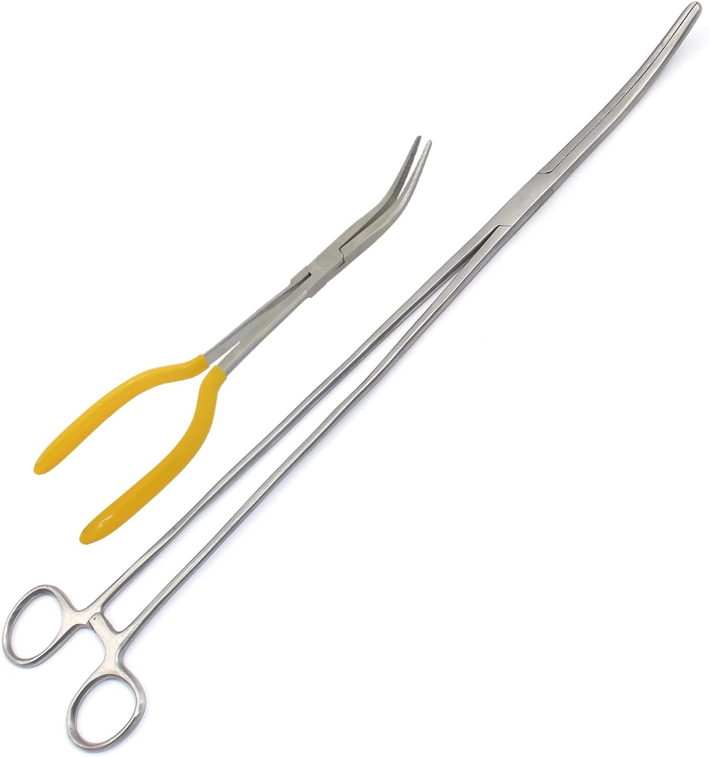 AAProTools Extra Large 18" Hemostats Curved Forceps And 11" Needle Nose Pliers