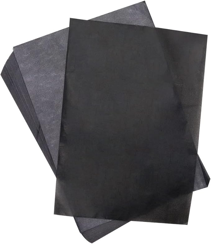 Amazon.co.jp カーボンペーパー カーボン紙 A4サイズ 片面 使い切り 複写 転写 トレス 版画 工芸 美術 (200枚セット