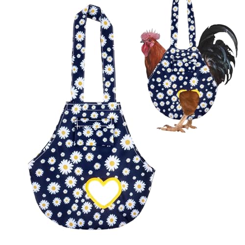 Dmnnlp Chicken Holder Bag with Handle 14.2 x 25 Chicken Carrier Sling for Hens & Roosters Cute Printed Medic Bag for Travel Hiking & Vet Visits (Navy Blue)(1 Pack)