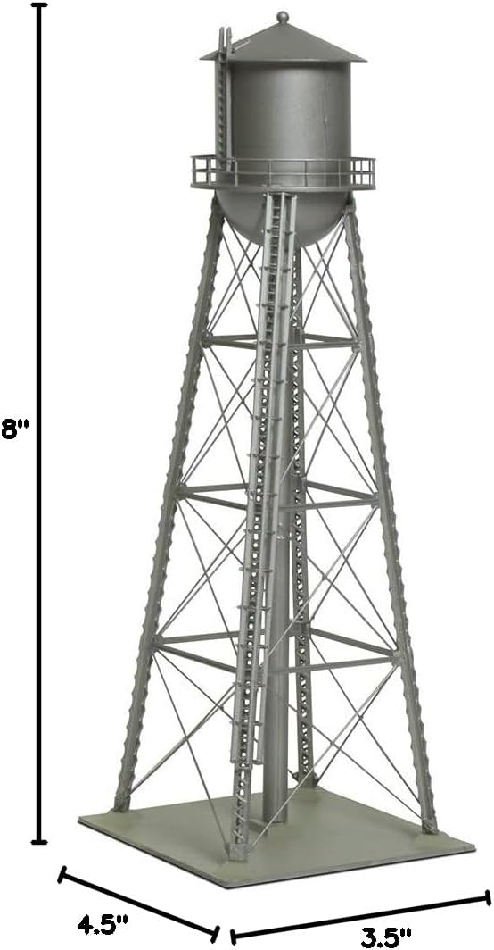 Walthers Cornerstone 933-3833 Vintage Water Tower Assembled, N Scale, Silver image 3