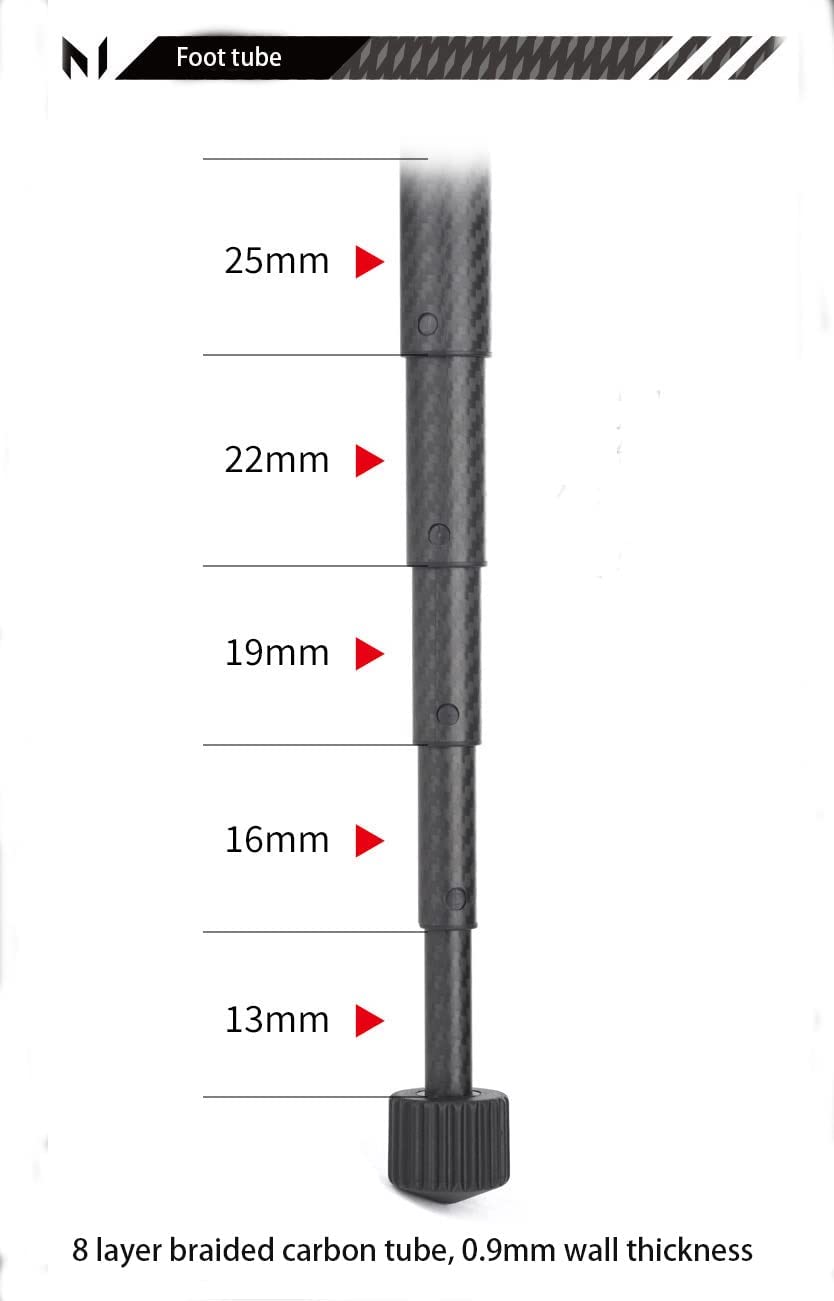 Marsace XT-15 - Trípode portátil profesional de peso pluma para videocámara réflex digital, boda, fotografía, viajes, color negro