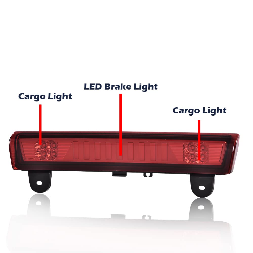 Third Brake Light LED Replacement For Chevy Suburban/Tahoe, GMC Yukon 2000-2006 - Red Lens, Chrome Housing