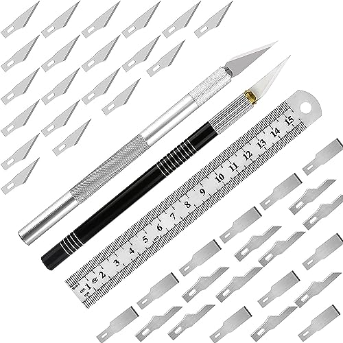 43Pc-Exacto-Art-Knives-Blades-Precision-Carving-Craft-Knife-Hobby-Knife-Kit-40-Spare-Blades-for-Art-Stencil-Scrapbook