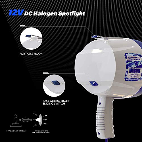 image for GOODSMANN Marine Spotlight Corded Handheld Corded Spot Lights for Boat