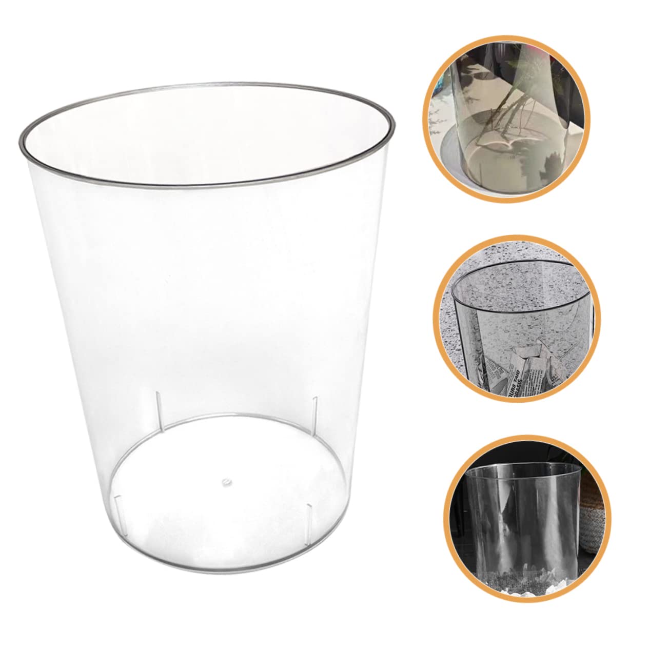 Cestino Rifiuti da Interno Moderno in Plastica Trasparente