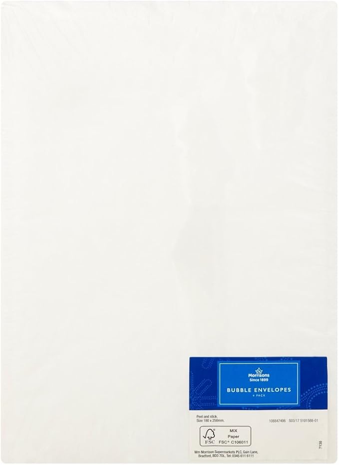 Morrisons Bubble Envelopes Amazon.co.uk Stationery & Office Supplies