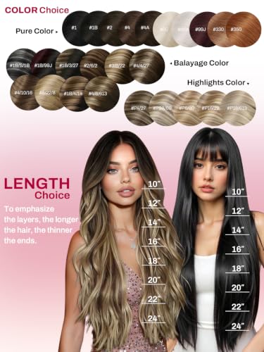 Image of Moresoo Clip in Black to Mocha Blonde Hair Extensions Long Thick 24in 150g