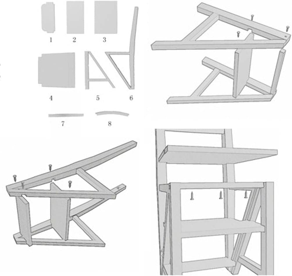 Multi Functional Folding Step Stool Chair with Shelf Rubber Wood 2 Colors Height 90cm Widened Steps Foldable Design