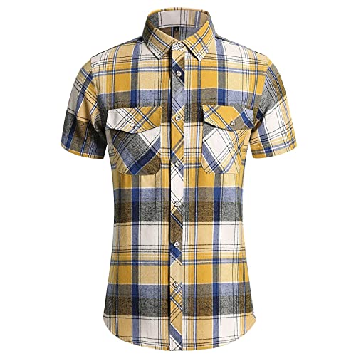 Chemise cargo en chambray occidental pour homme avec poches pratiques et fermeture boutons à perles