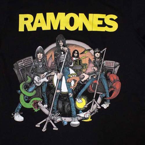 Ramones - Camiseta Cartón para Adultos Unisex (S) (Negro)