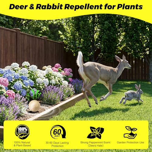 Atindirey Deer & Rabbit Repellent Balls- Outdoor Animal Deterrent for Garden, Yard, Trees & Plants | Natural, Long-Lasting | Safe for Pets, Kids, Flowers & Vegetables (18PCS)